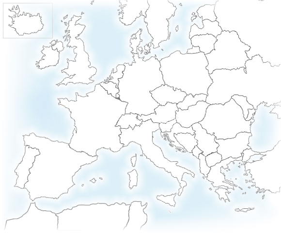 Карта европейских курортов. 